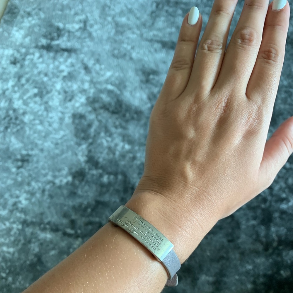 Marc Jacobs leather “Dog Tag” Bracelet
